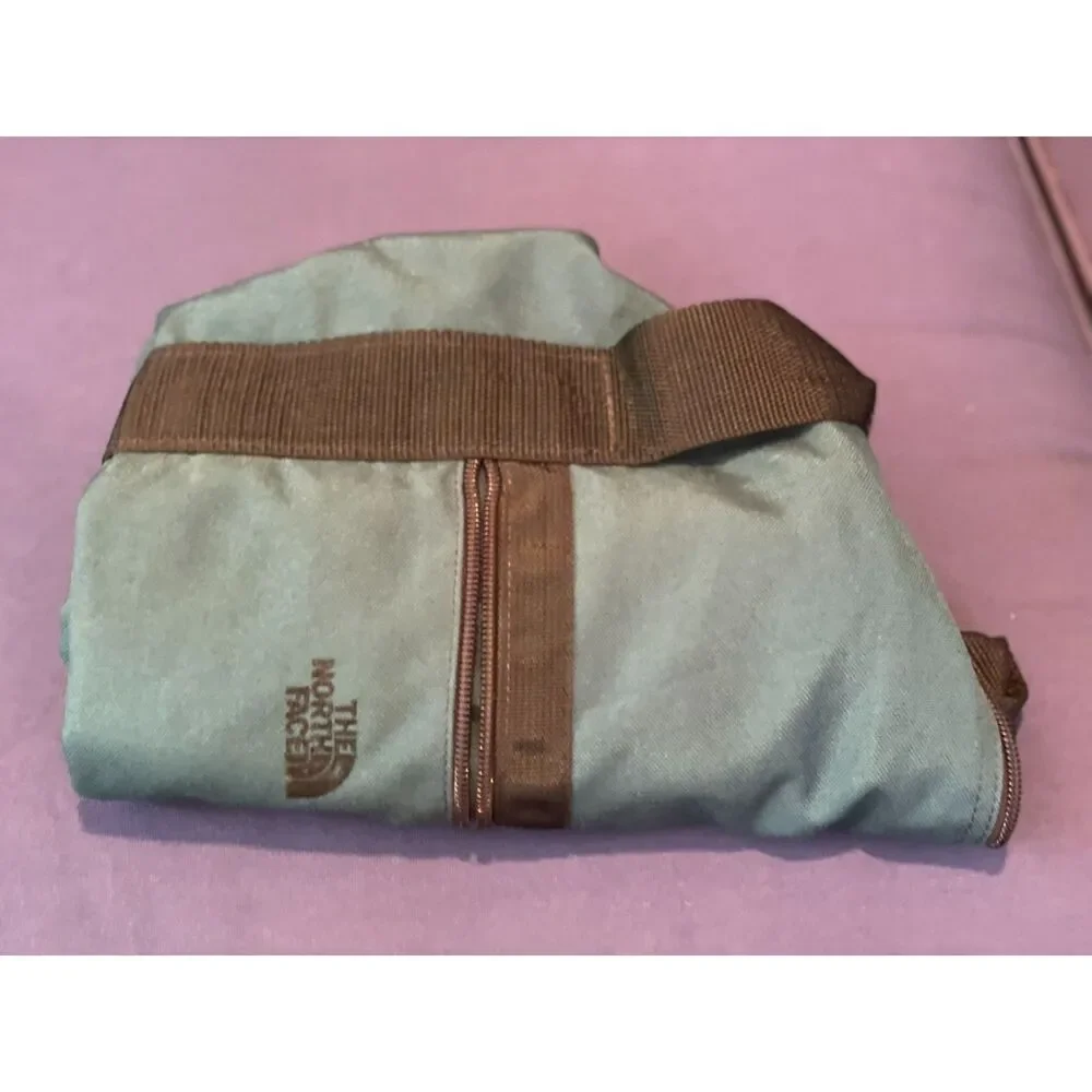 The North Face Base Camp Voyager Duffel Bag Khaki Brown VGUC No Strap